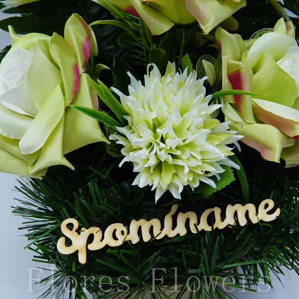 Ikebana zaťažená 48x28cm, zelená