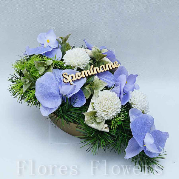 Ikebana zaťažená 45x25cm, fialová