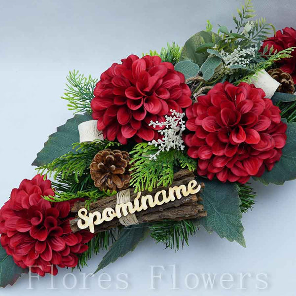 Ikebana zaťažená 60x28cm, bordová