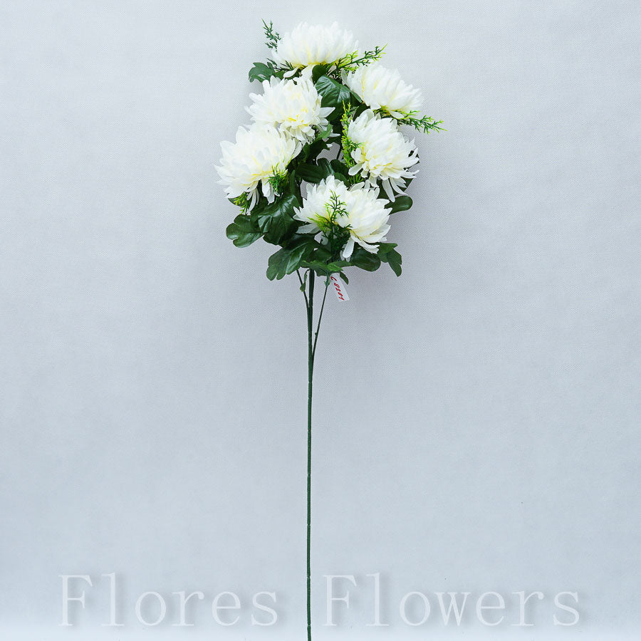 Konár chryzantéma 85 cm, krémová