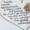 Srdce drevené číslo 50, 18x12cm, maďarský text