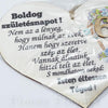 Srdce drevené číslo 60, 18x12cm, maďarský text