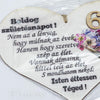 Srdce drevené číslo 60, 18x12cm, maďarský text