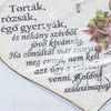 Srdce drevené číslo 65, 18x12cm, maďarský text
