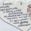 Srdce drevené číslo 45, 18x12cm, maďarský text