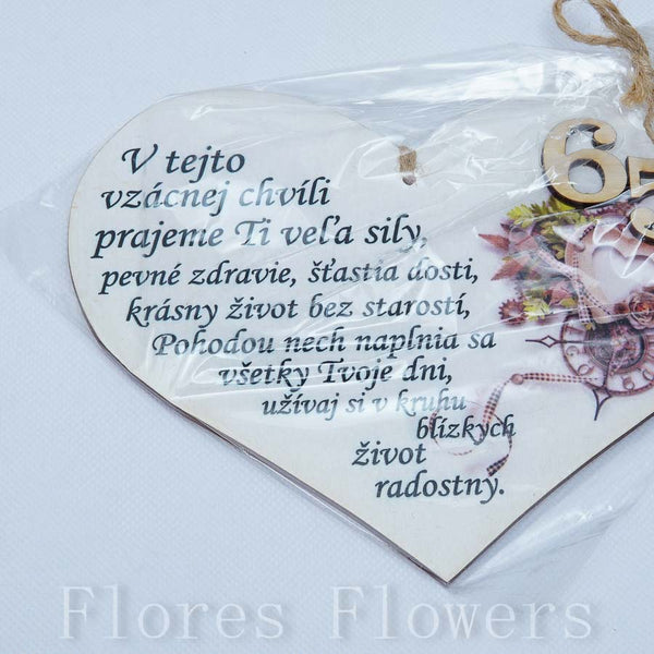 Srdce drevené číslo 65,18x15cm