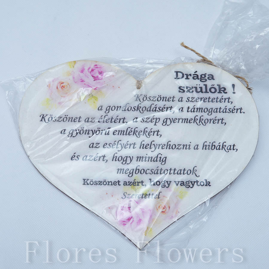 Drevo dekor veľké srdce výrez