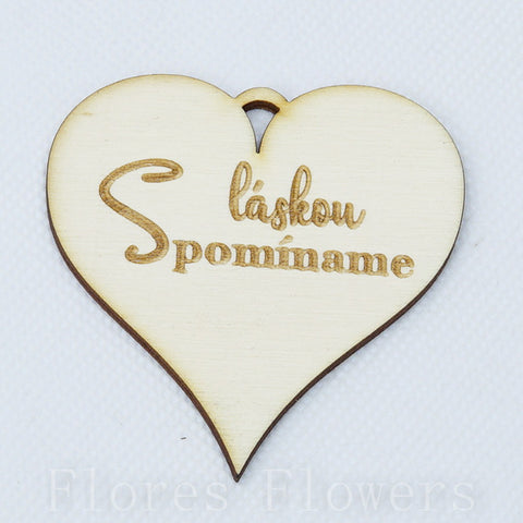 Srdiečko S láskou spomíname 6cm