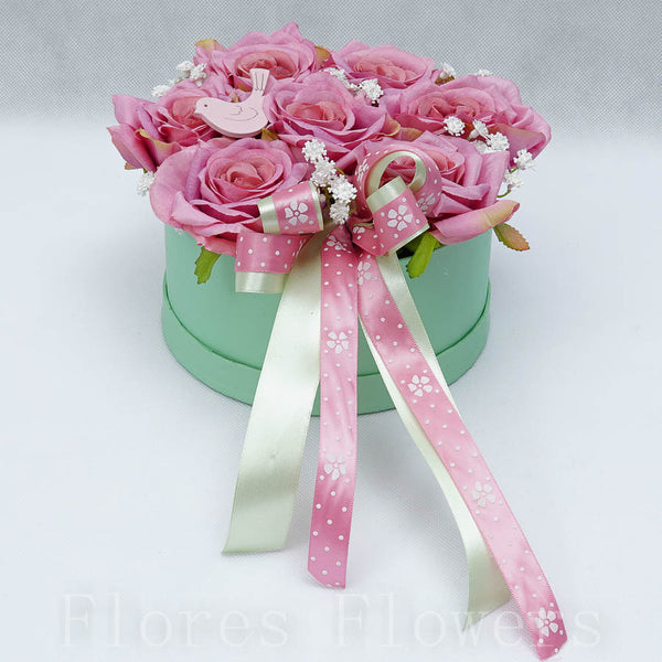 Flover box ružovo-zelený, 19x12cm
