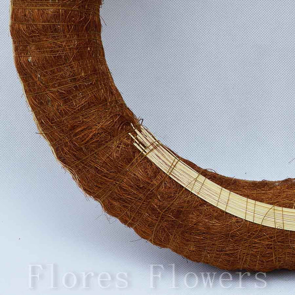 Veniec slamený + sisal, 39cm, hnedý
