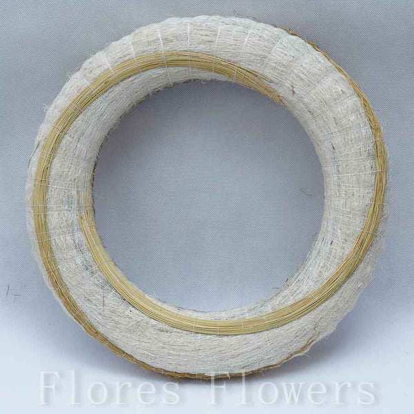 Veniec slamený + sisal, 39cm, krémový