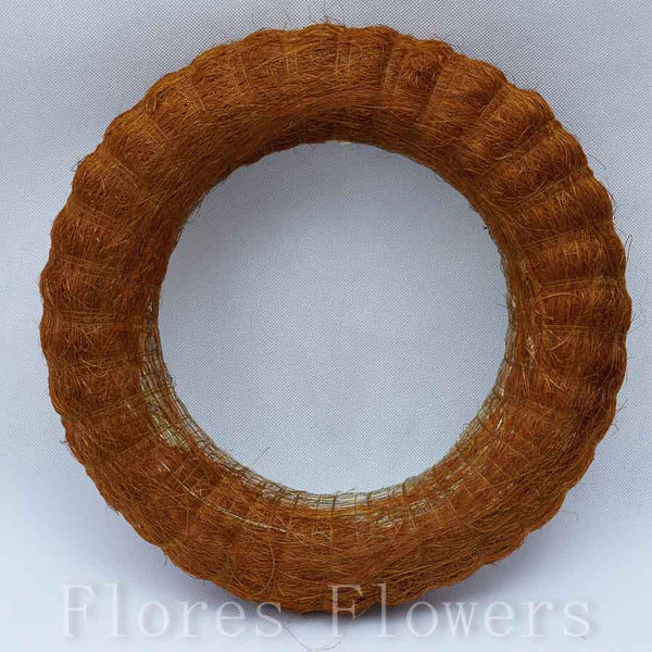 Veniec slamený + sisal, 33cm, hnedý