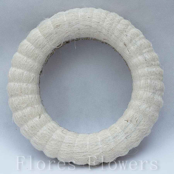Veniec slamený + sisal, 33cm, krémový