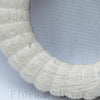 Veniec slamený + sisal, 33cm, krémový