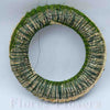 Veniec slamený + sisal, 25cm, zelený