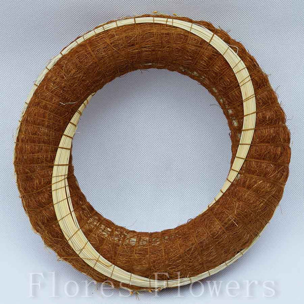 Veniec slamený + sisal, 25cm, hnedý