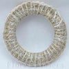 Veniec slamený + sisal, 25cm, krémový