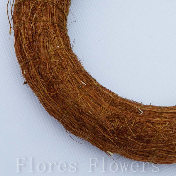 Veniec slamený + sisal, 15cm, hnedý