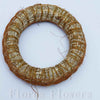 Veniec slamený + sisal, 15cm, hnedý
