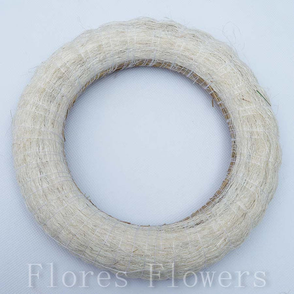 Veniec slamený + sisal, 20cm, krémový