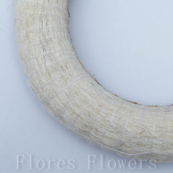 Veniec slamený + sisal, 20cm, krémový