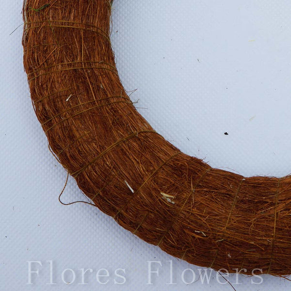 Veniec slamený + sisal, 20cm, tmavohnedý
