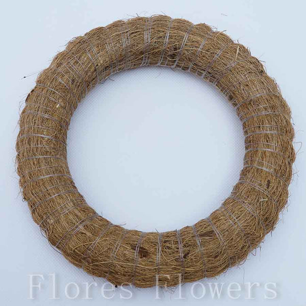 Veniec slamený + sisal, 20cm, svetlohnedý