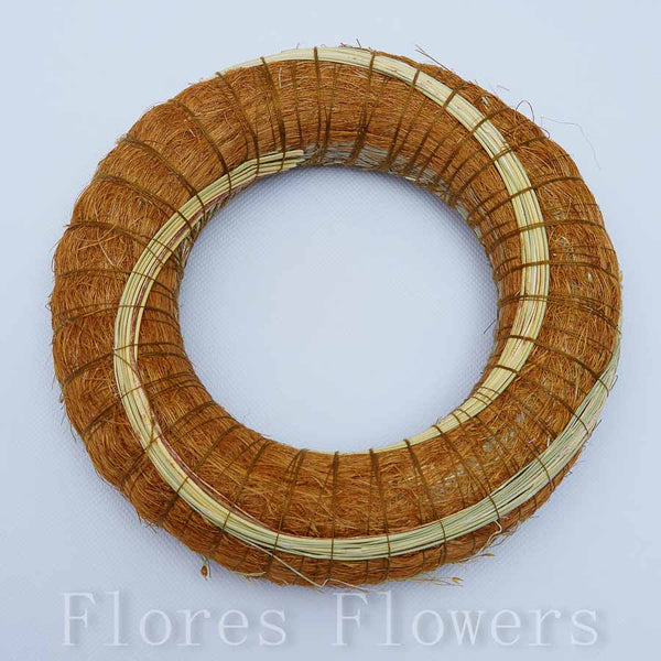 Veniec slamený + sisal, 20cm, hnedý