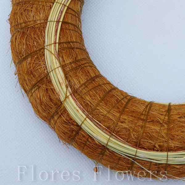 Veniec slamený + sisal, 20cm, hnedý