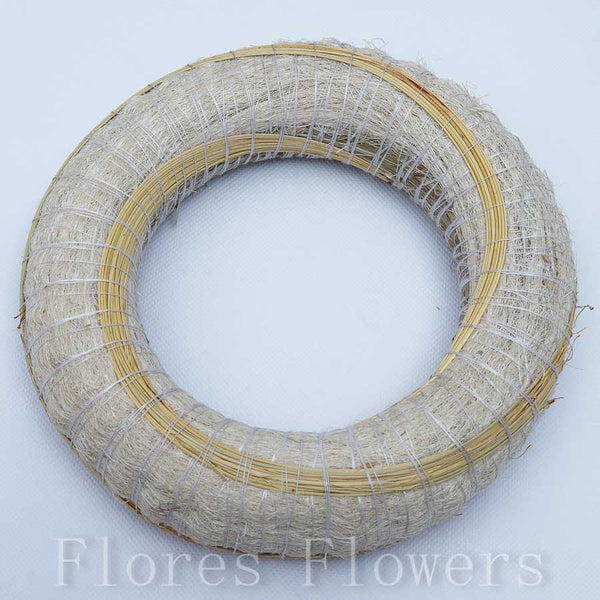 Veniec slamený + sisal, 20cm, krémový