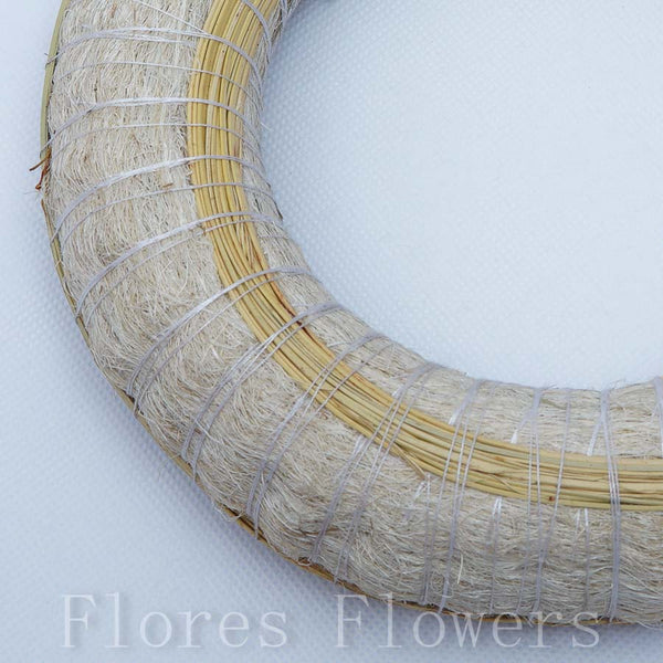 Veniec slamený + sisal, 20cm, krémový