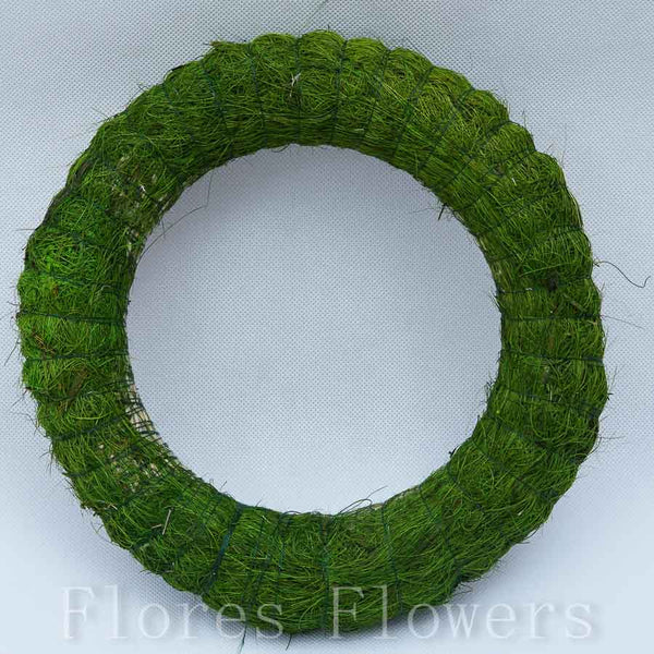 Veniec slamený + sisal, 25cm, zelený