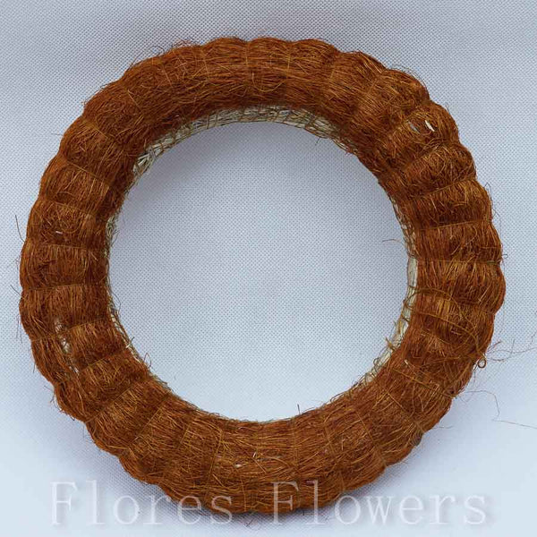 Veniec slamený + sisal, 25cm, hnedý