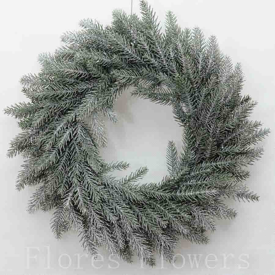 Veniec s glitrom 40 cm, ZELENÁ