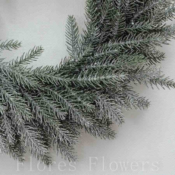 Veniec s glitrom 40 cm, ZELENÁ