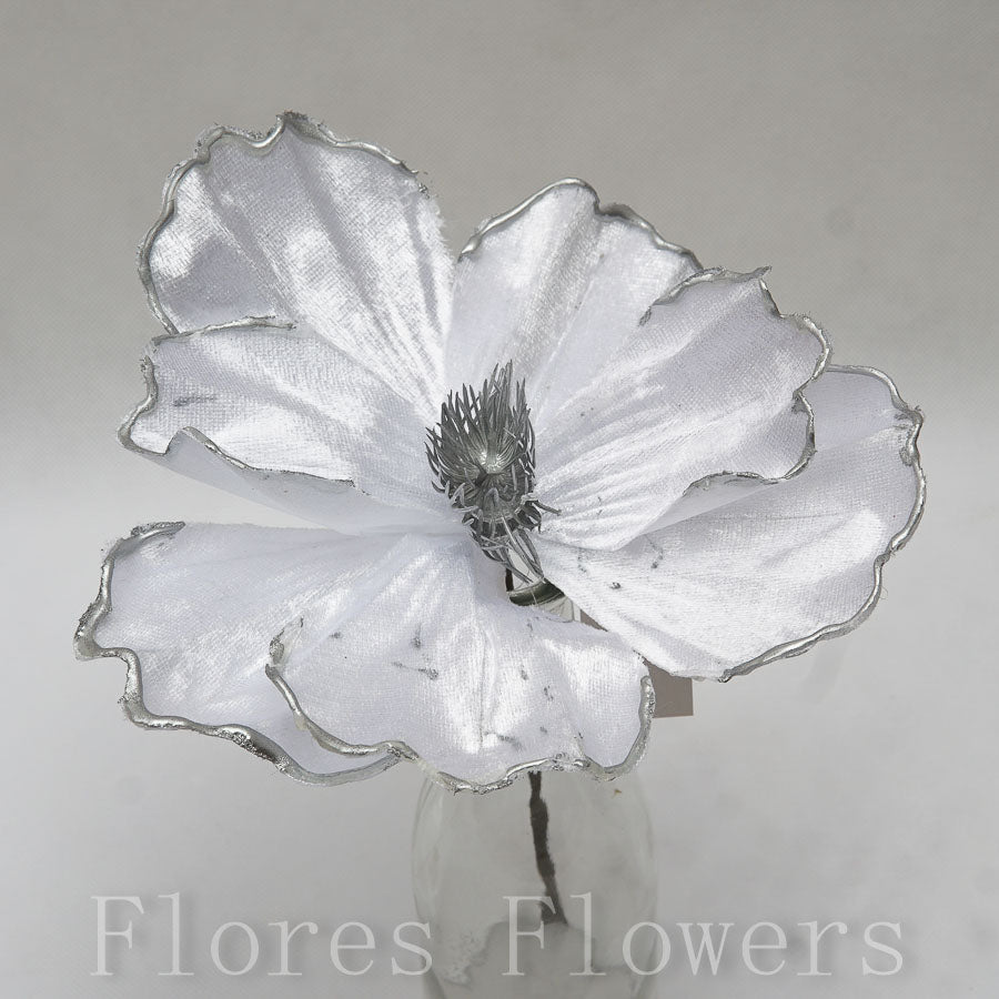 Magnólia 29 cm,  BIELO STRIEBORNÁ
