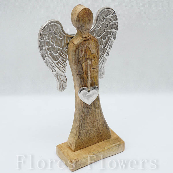 Anjel drevený 32 x 16 cm