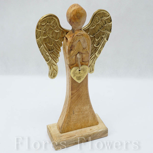 Anjel drevený 32 x 16 cm