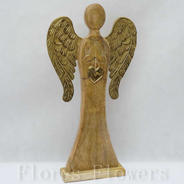 Anjel drevený 62 x 33 cm