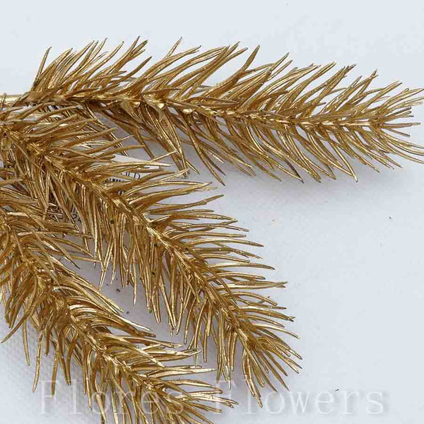Vetvička čečinová x3, 13cm, zlatá