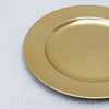 Okrúhly tanier, plastový, 22x22x2 cm, zlatý