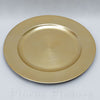 Okrúhly tanier, plastový, 28x28x2 cm, zlatý