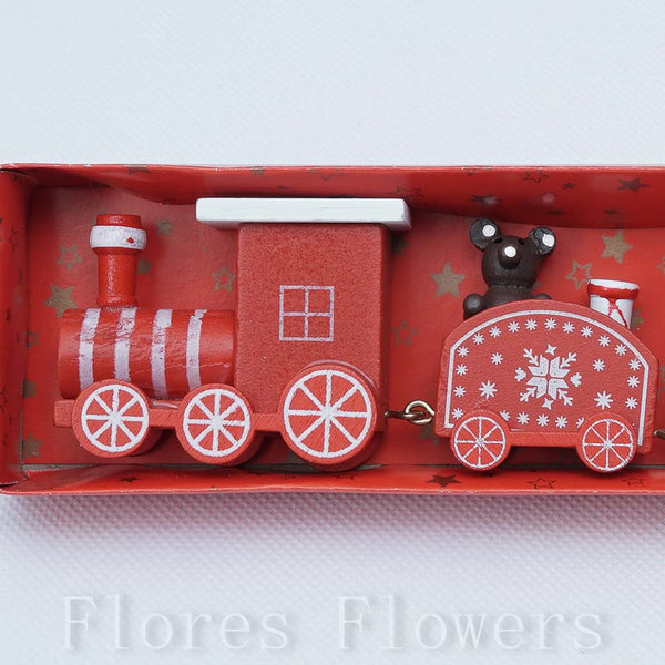 Drevenná dekorácia  20,8x5,5x2,8 cm, červená