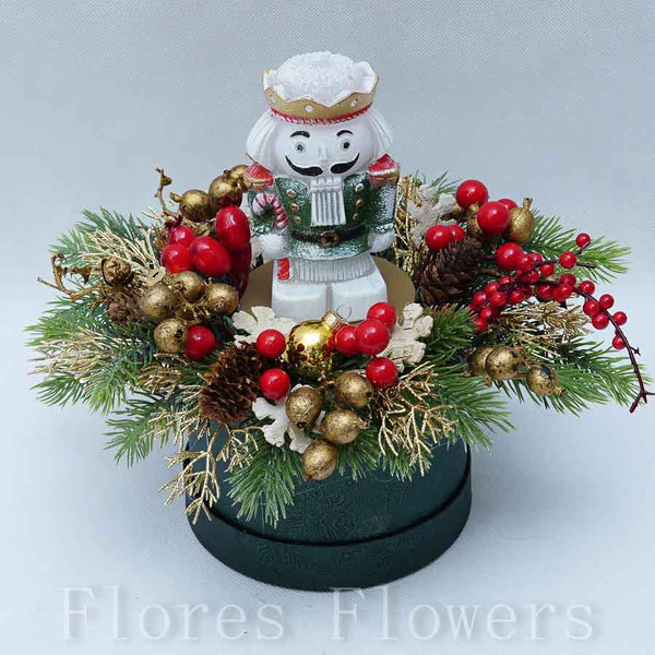 Dekorácia vianočná, zelená, 23x26cm