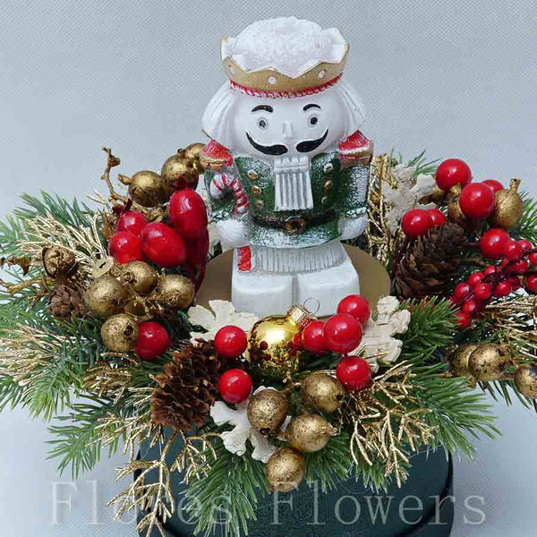 Dekorácia vianočná, zelená, 23x26cm