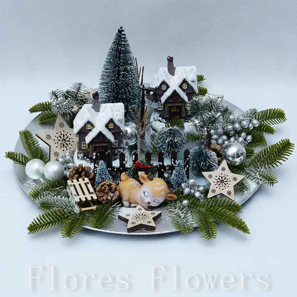 Vianočná dekorácia  dedinka, 32cm