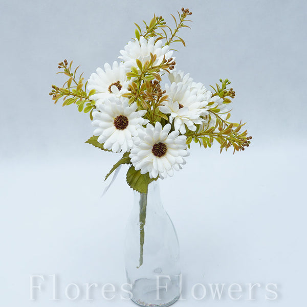 Kytička margaréta x5, 30cm, krémová