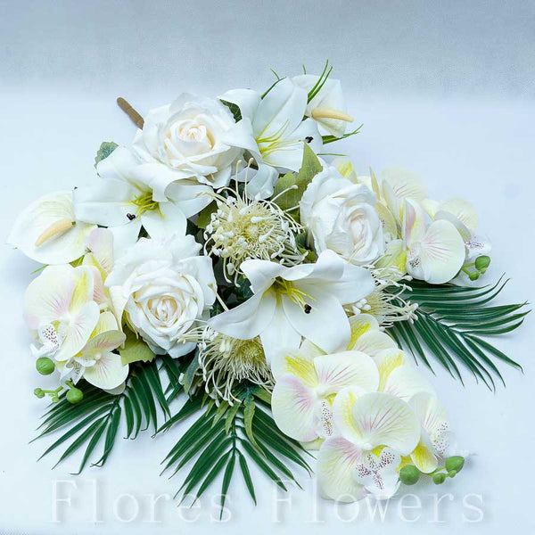 Kytica ležatá, ruža , ľalia, orchidea x14, 58cm