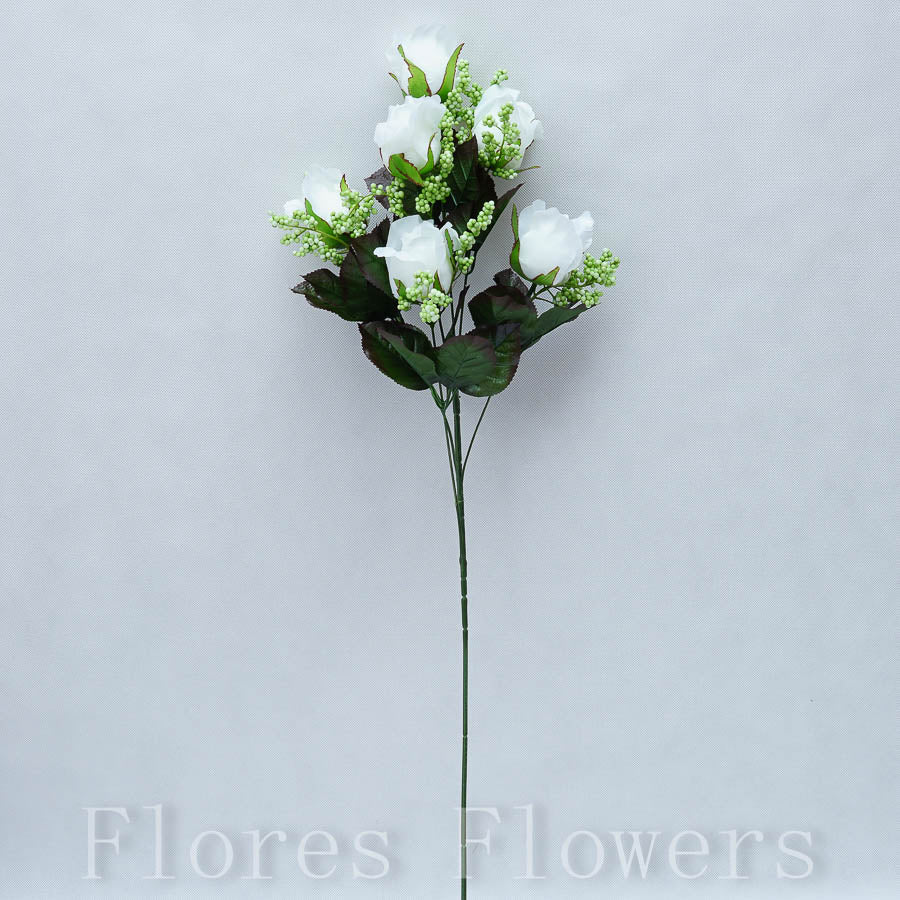 Konár ruža s doplnkami x6, 80cm