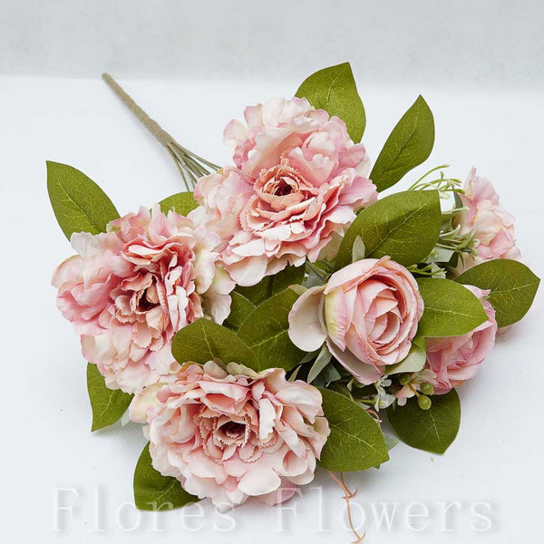 Kytica pivónia, ranunculus 60 cm, ružovo zelená